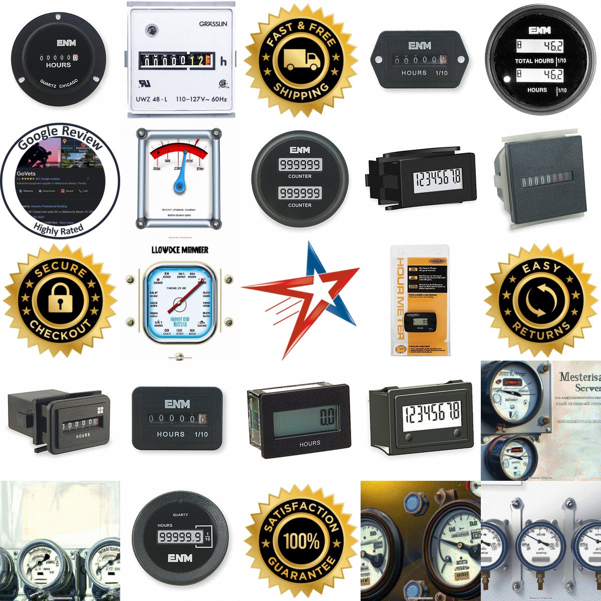 A selection of Hour Meters products on GoVets