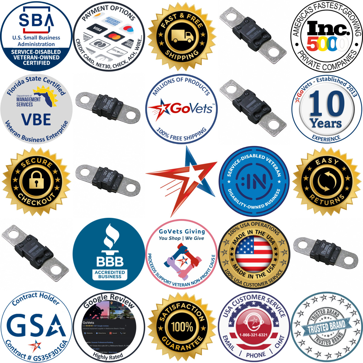 A selection of Automotive High Current Bolt on Fuses products on GoVets