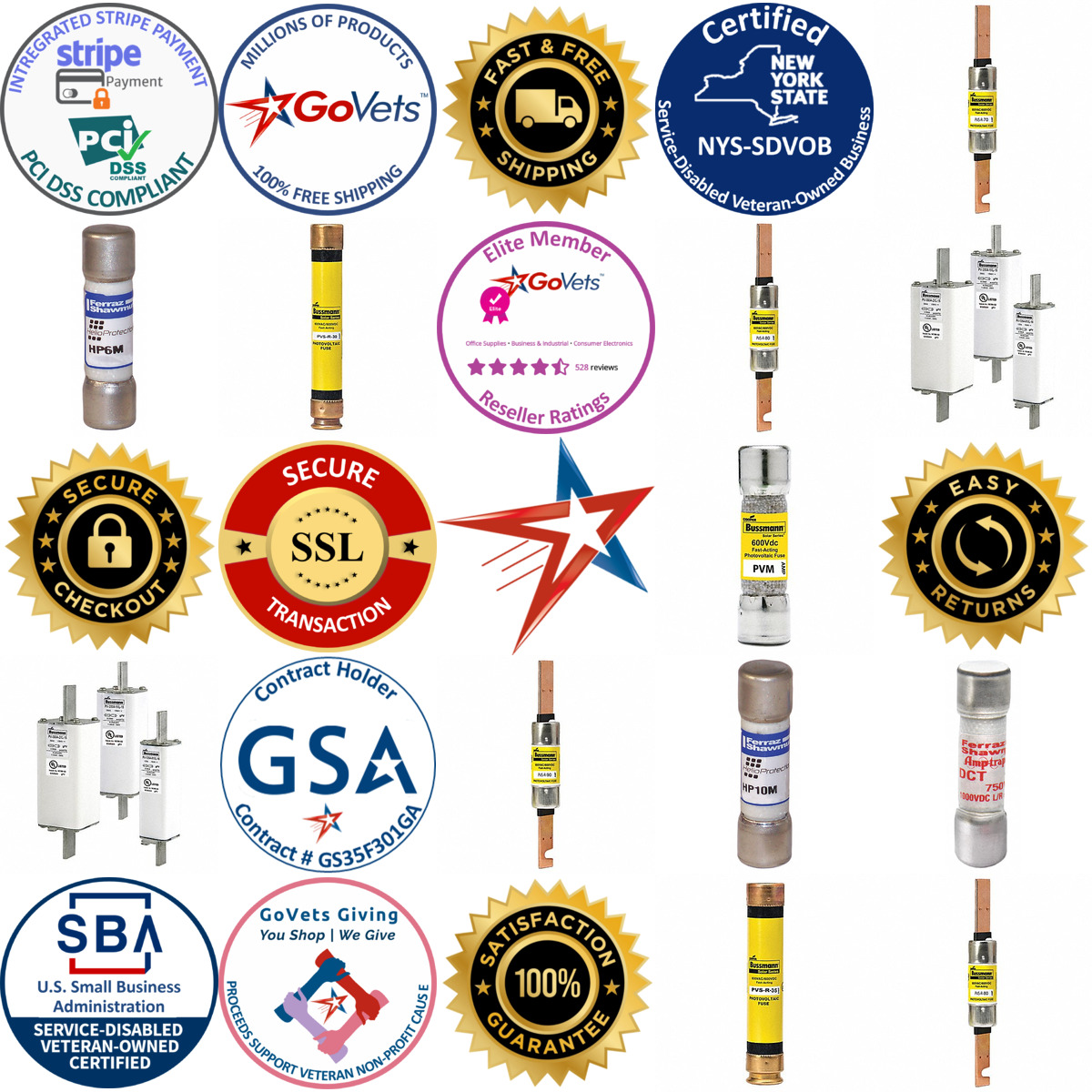 A selection of Solar Fuses products on GoVets