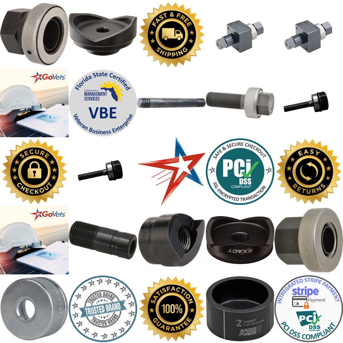 A selection of Punch Dies Centers and Parts products on GoVets