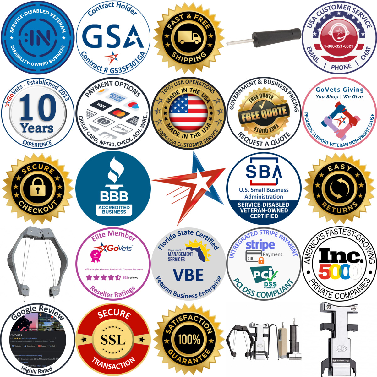 A selection of ok Industries products on GoVets