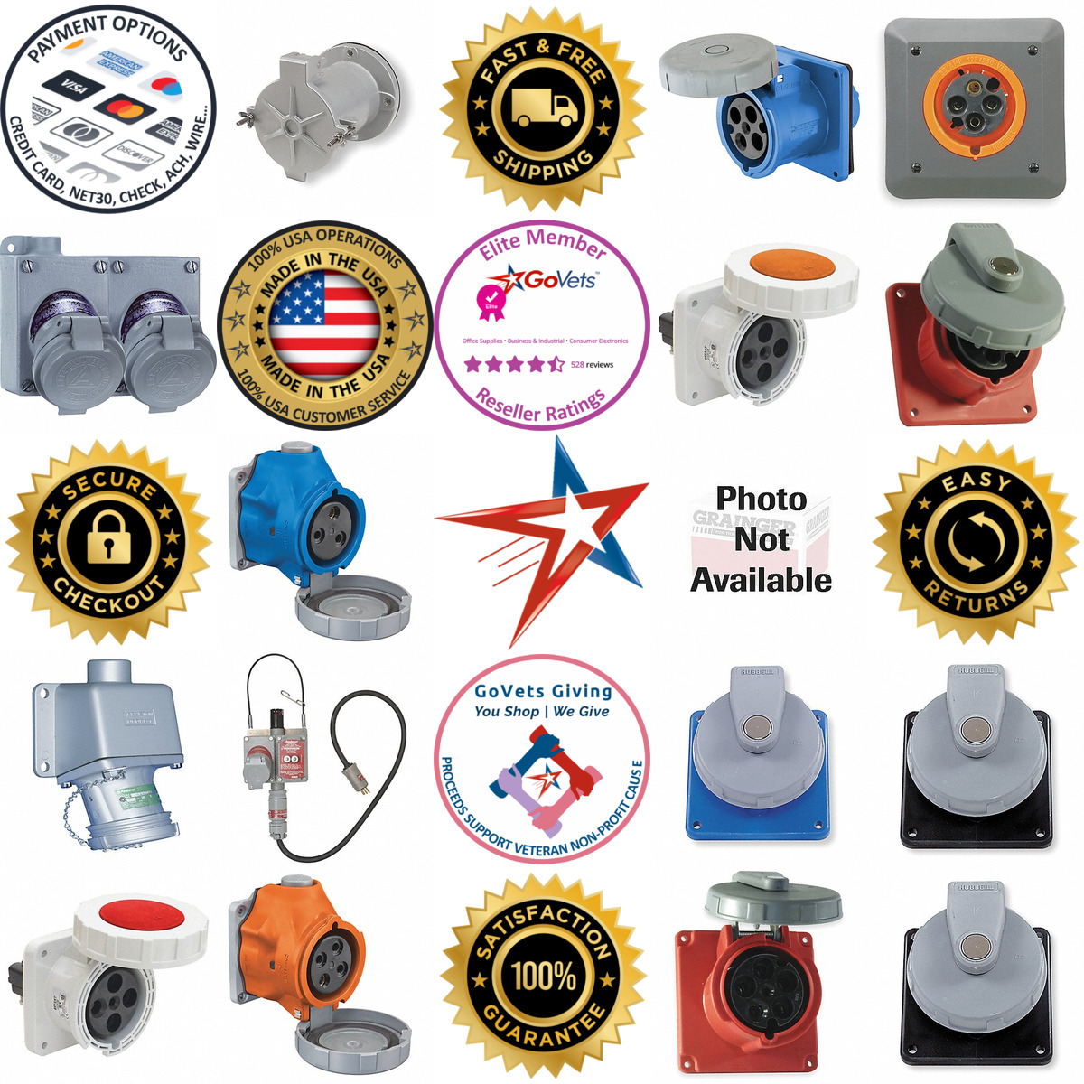 A selection of Pin and Sleeve Receptacles products on GoVets