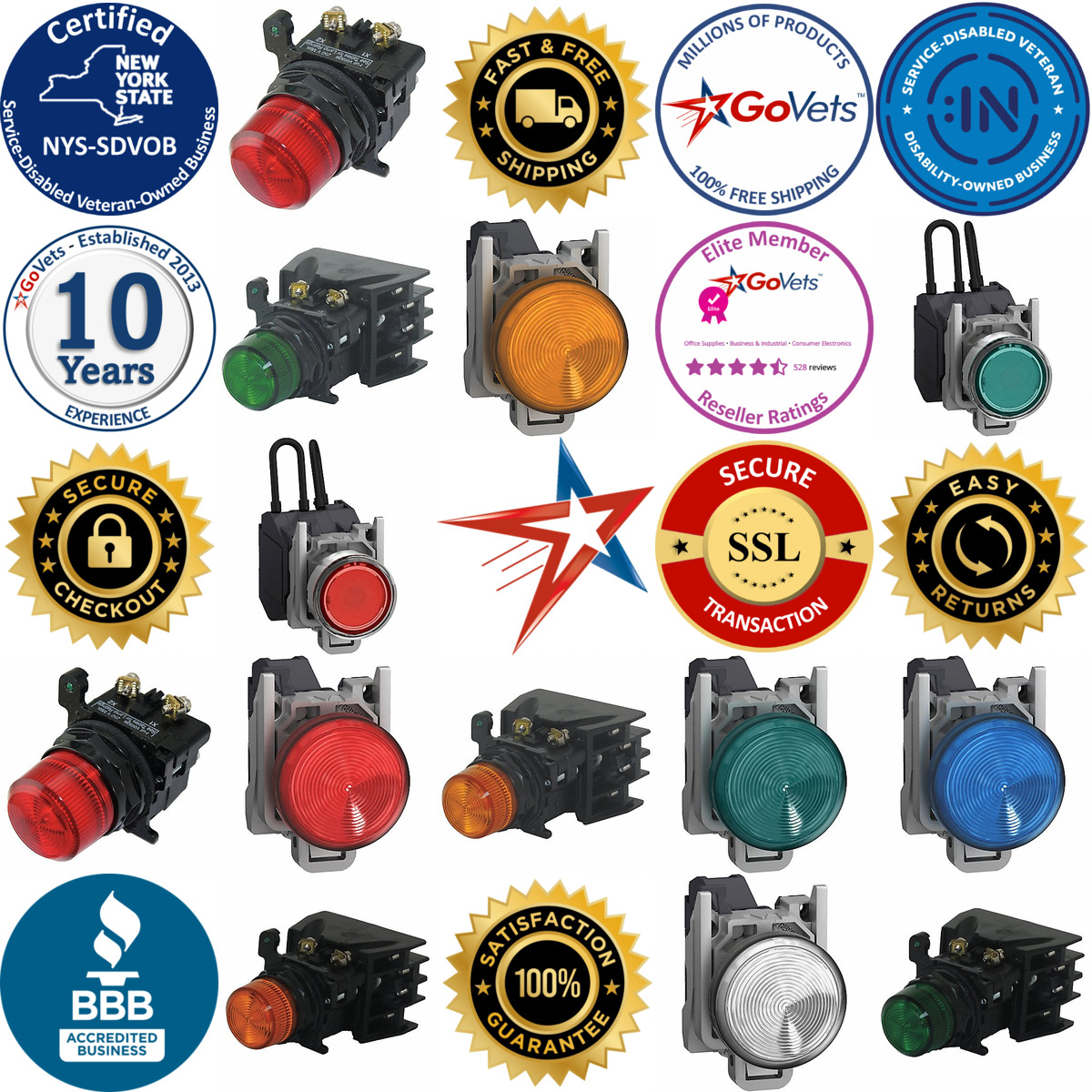 A selection of Hazardous Location Electrical Control Pilot Lights products on GoVets