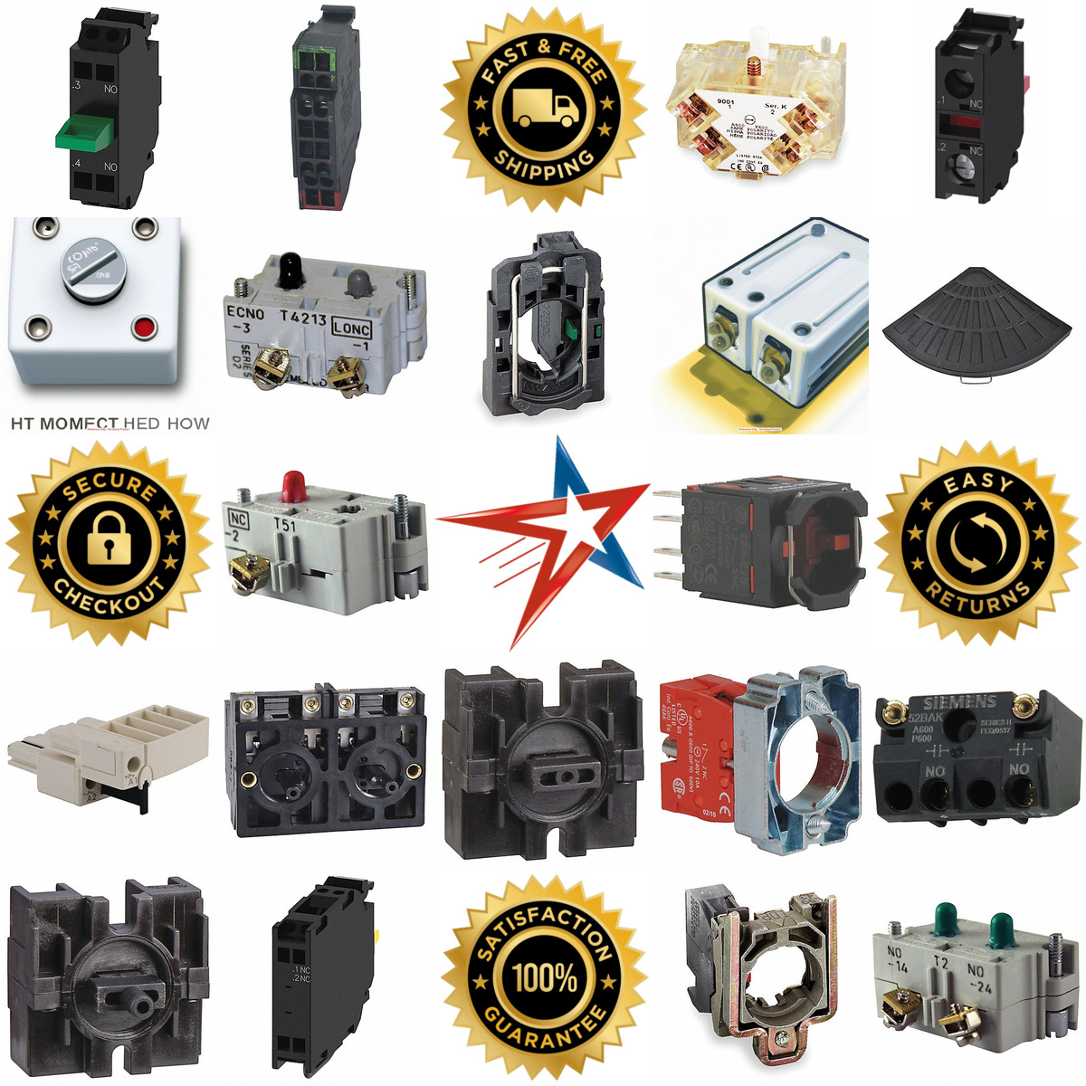 A selection of Push Button Contact Blocks products on GoVets