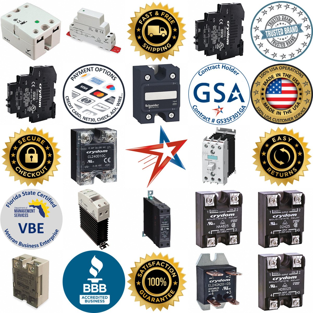 A selection of Solid State Relays products on GoVets