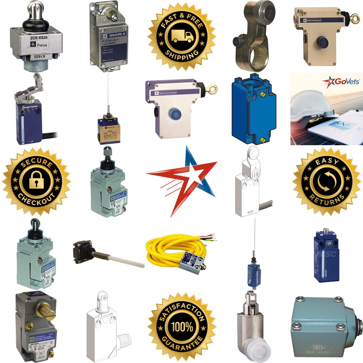 A selection of Limit Switches and Accessories products on GoVets