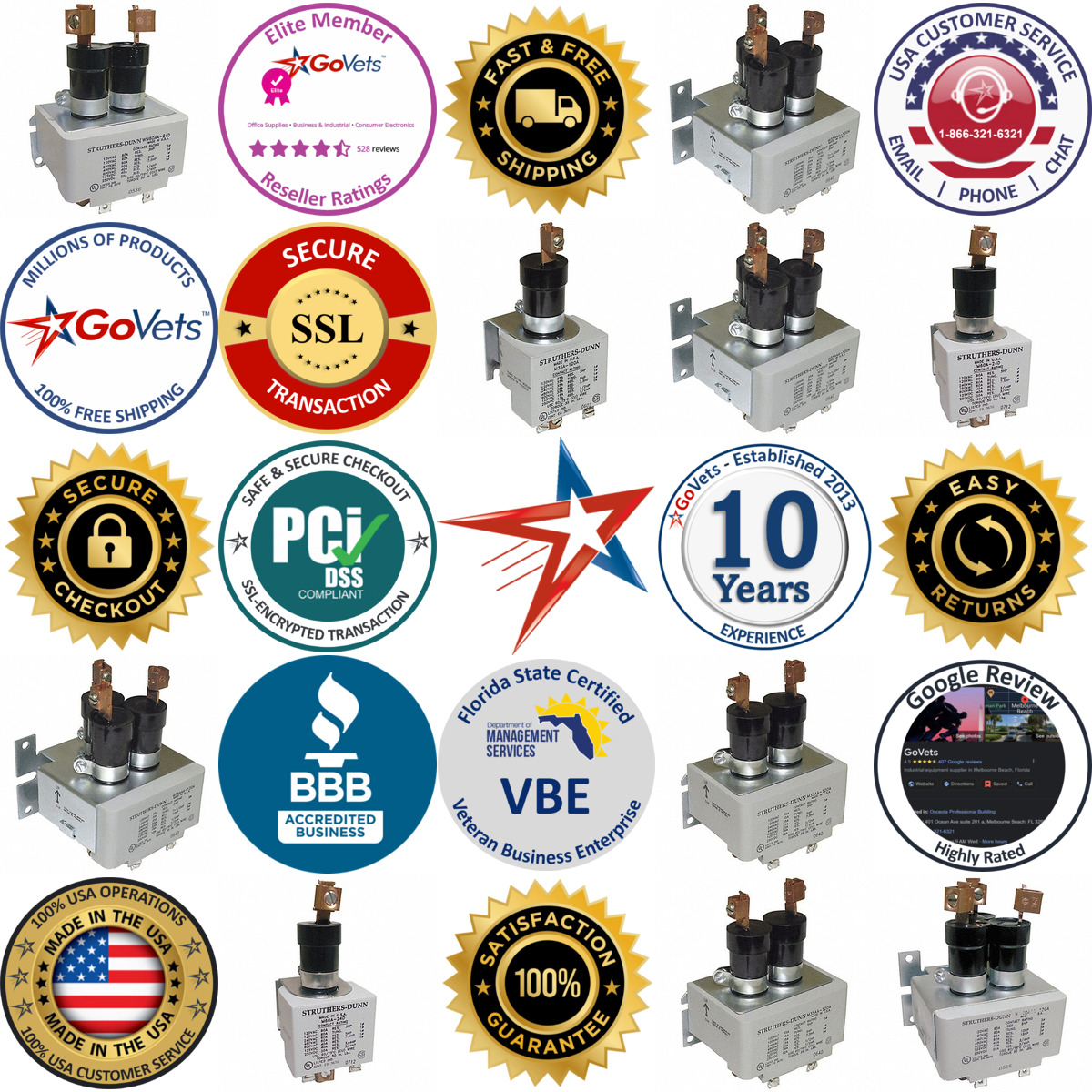 A selection of Mercury Displacement Contactors products on GoVets