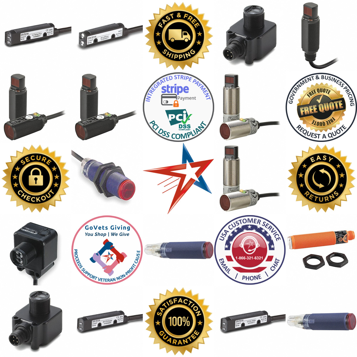 A selection of Cylindrical Photoelectric Sensors products on GoVets