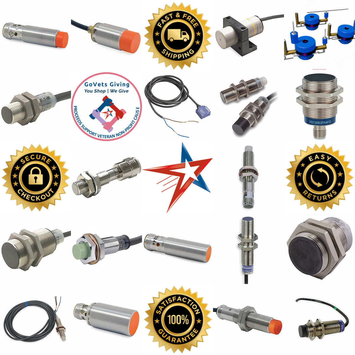 A selection of Cylindrical Proximity Sensors and Switches products on GoVets