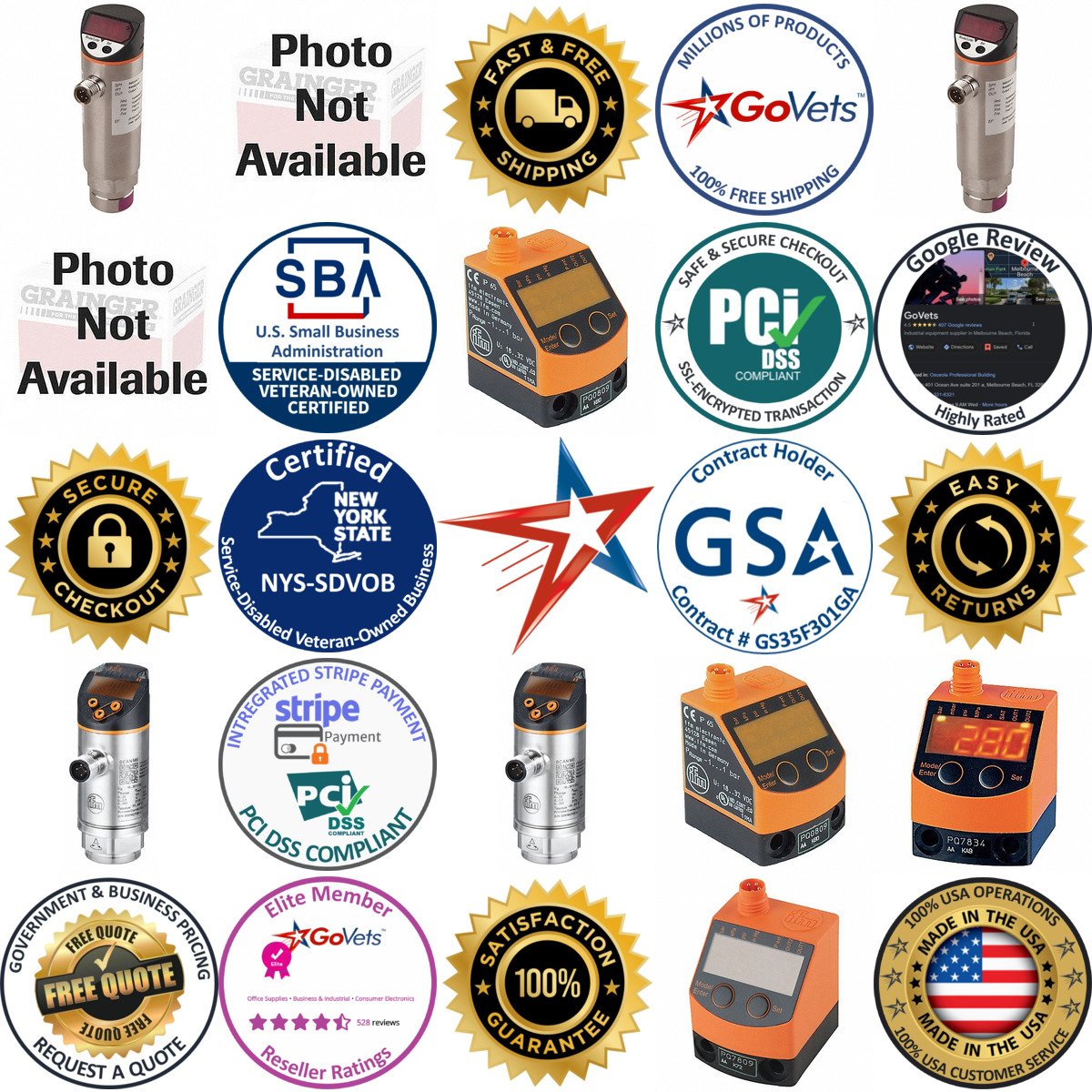 A selection of Digital Pressure and Vacuum Switches products on GoVets