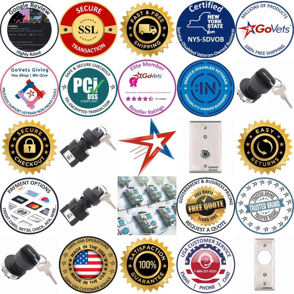 A selection of Key Switches products on GoVets