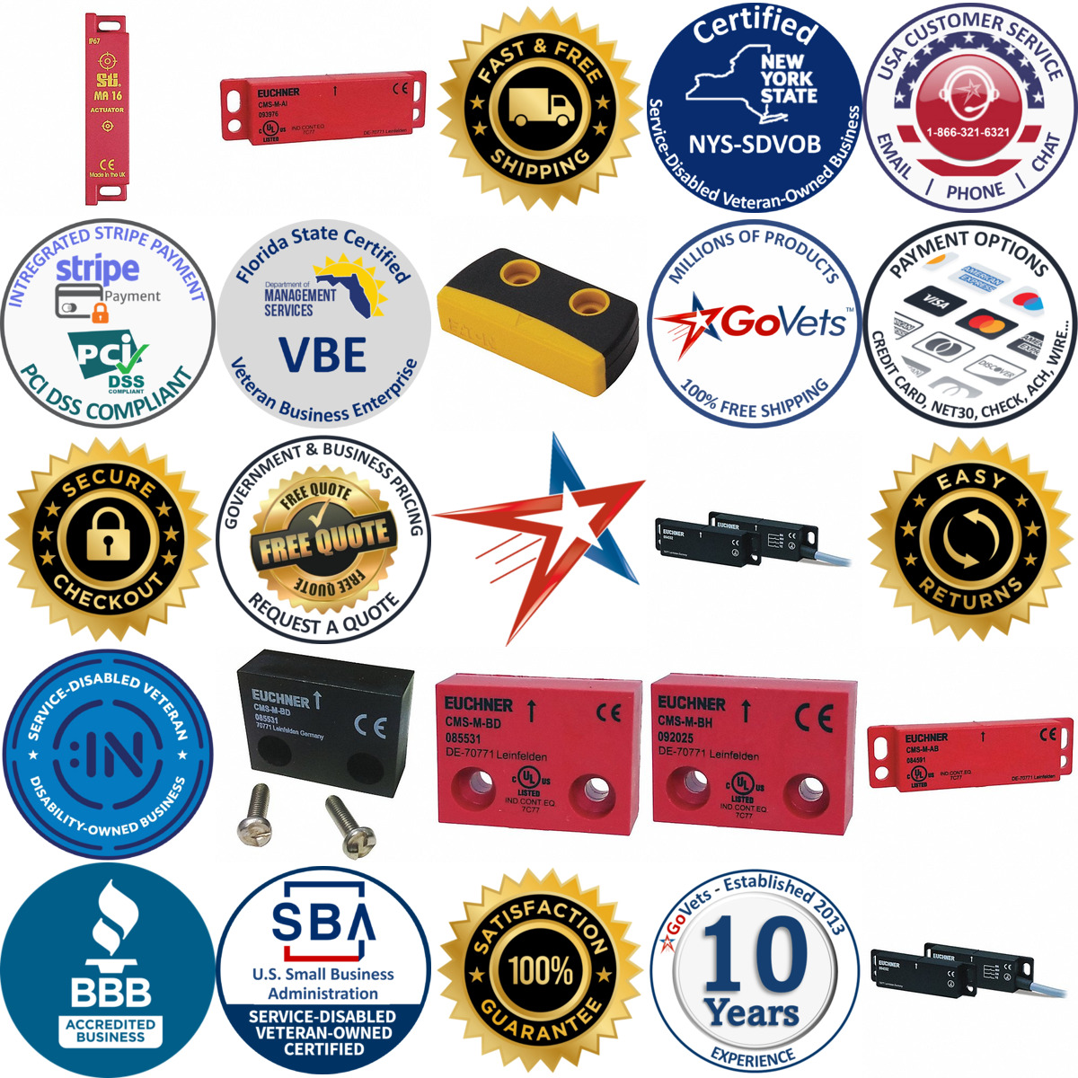 A selection of Magnetic Safety Interlock Switch Accessories products on GoVets