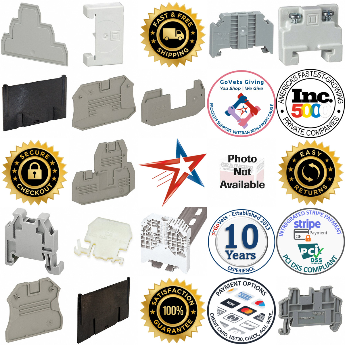 A selection of End Barriers and Clamps products on GoVets