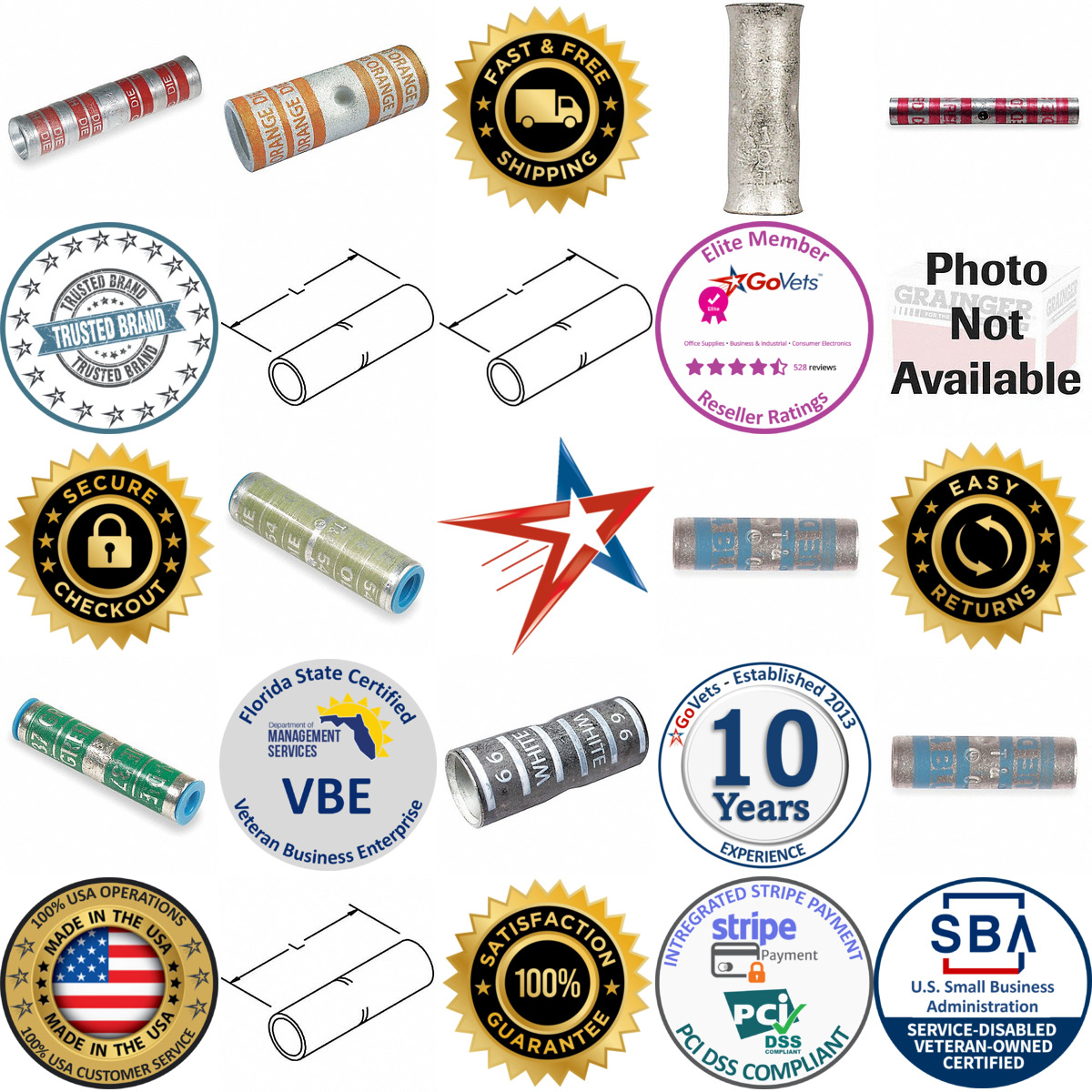 A selection of Open Barrel Splices products on GoVets