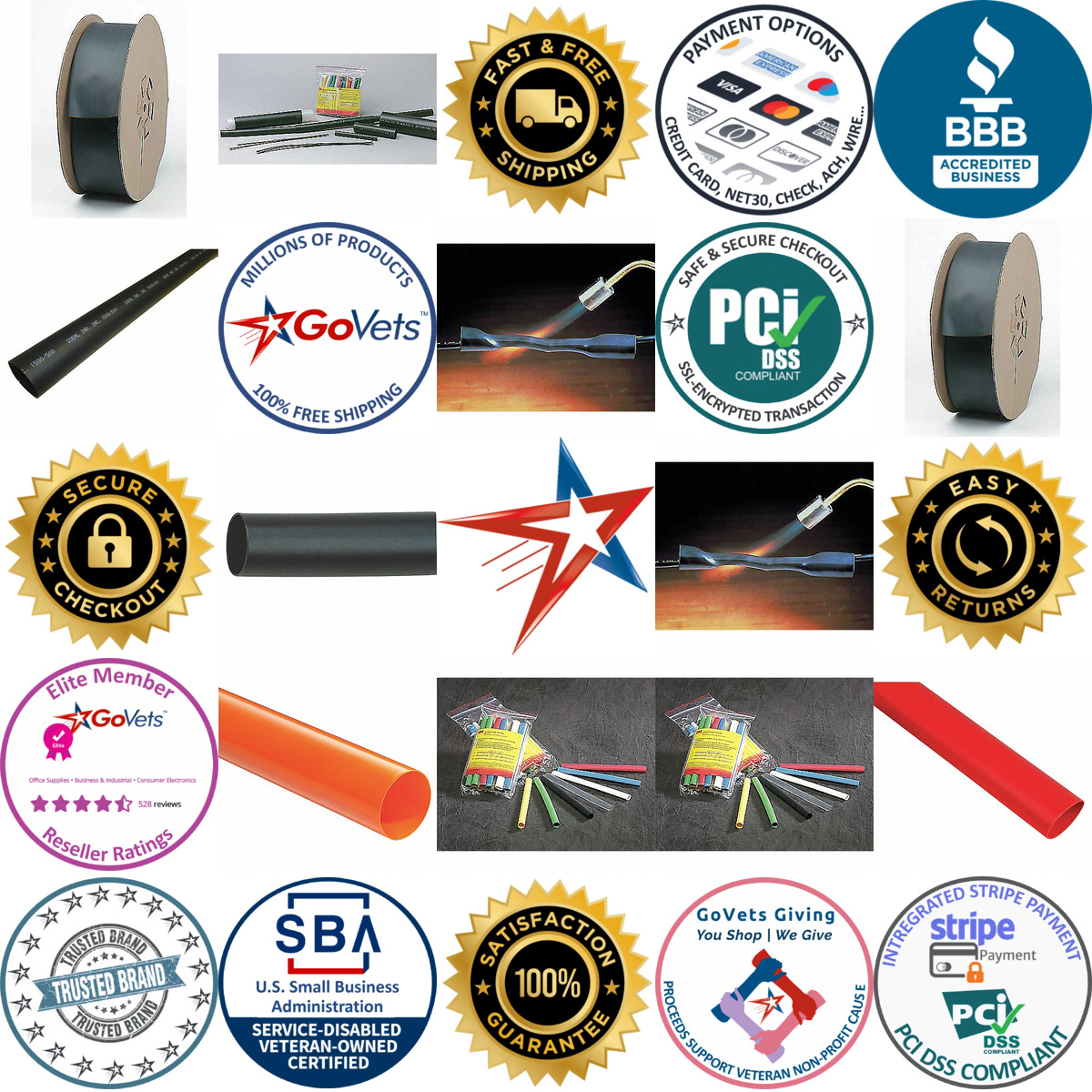 A selection of Shrink Tubing products on GoVets