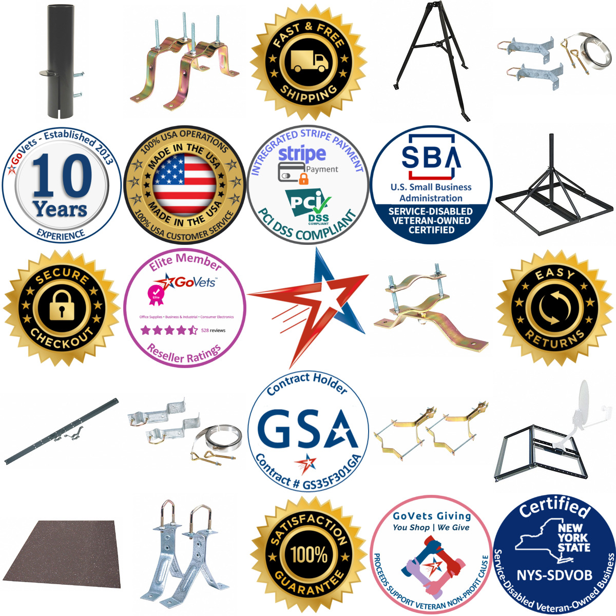 A selection of Antenna and Satellite Dish Mounts products on GoVets