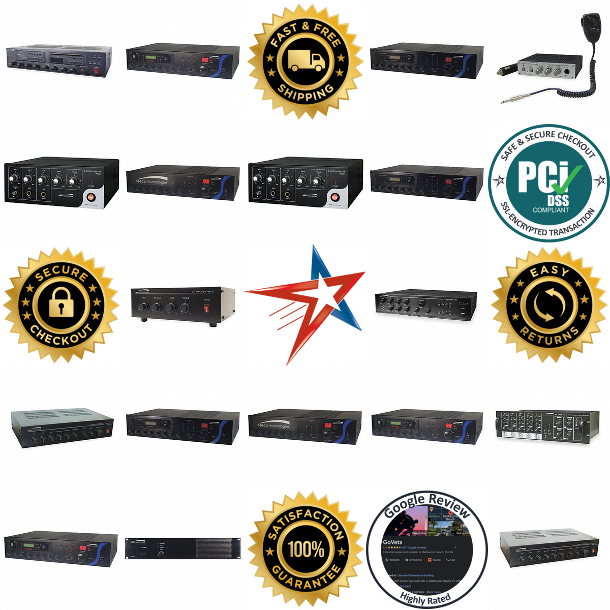 A selection of pa Amplifiers products on GoVets