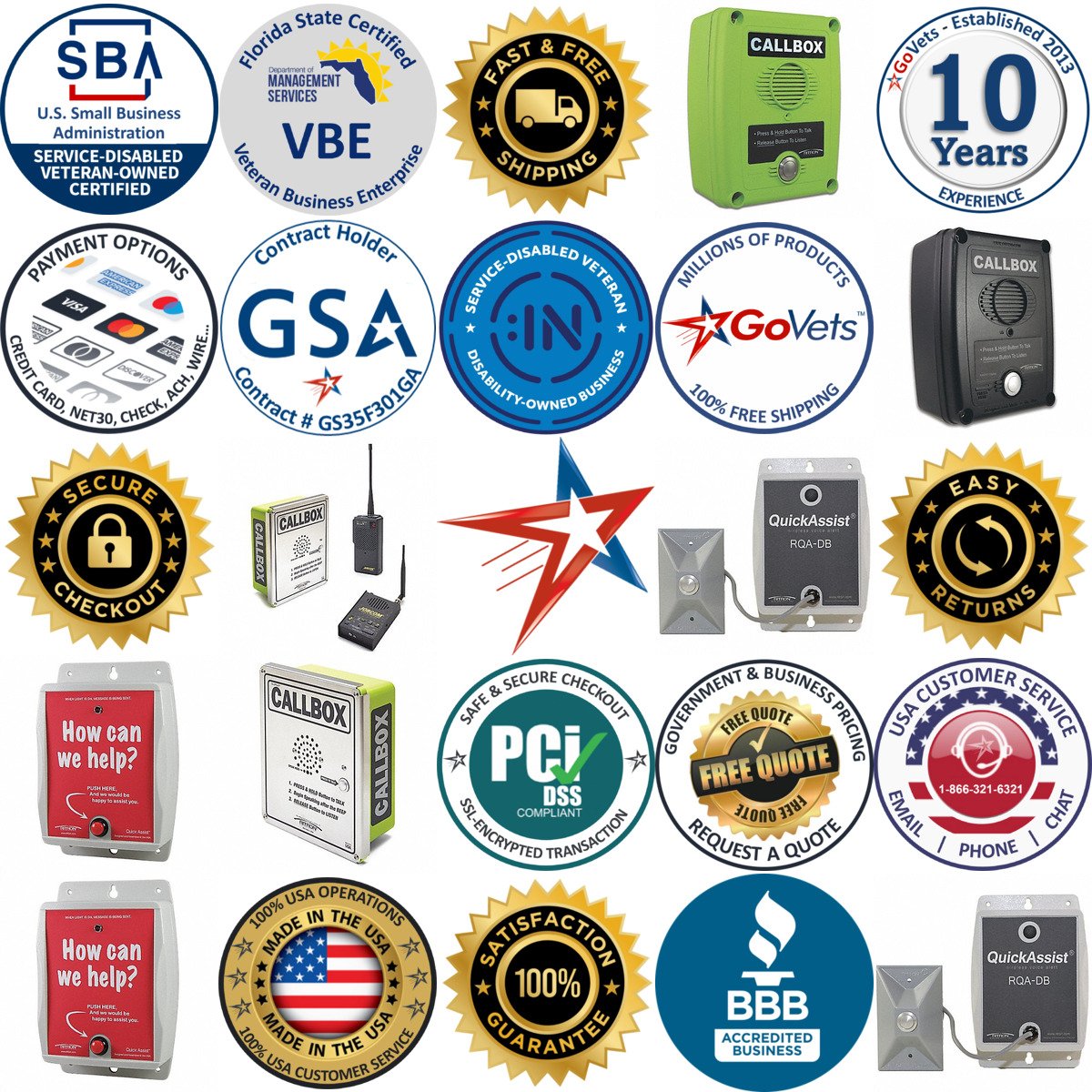 A selection of Wireless Call Boxes products on GoVets