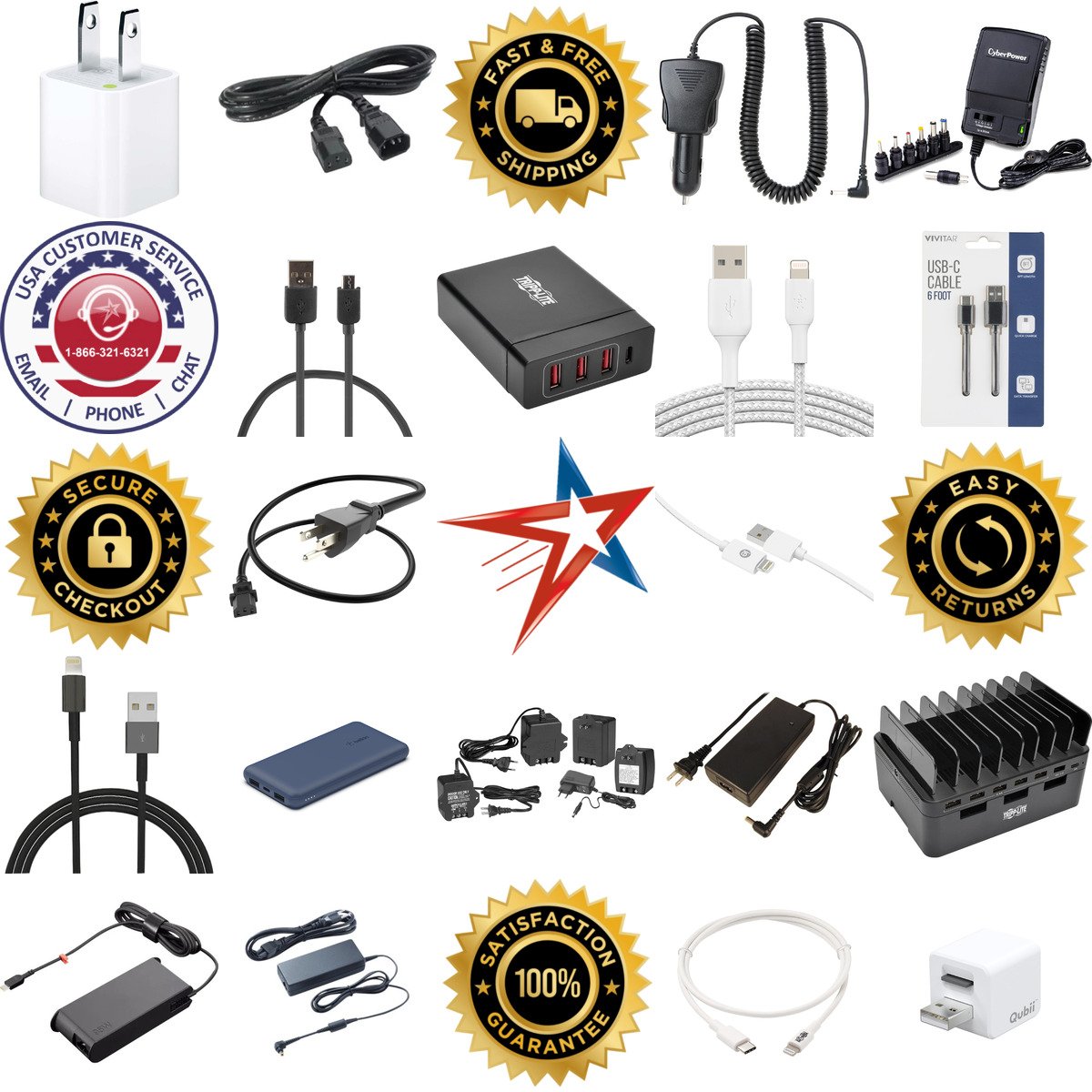 A selection of Chargers and Adapters products on GoVets