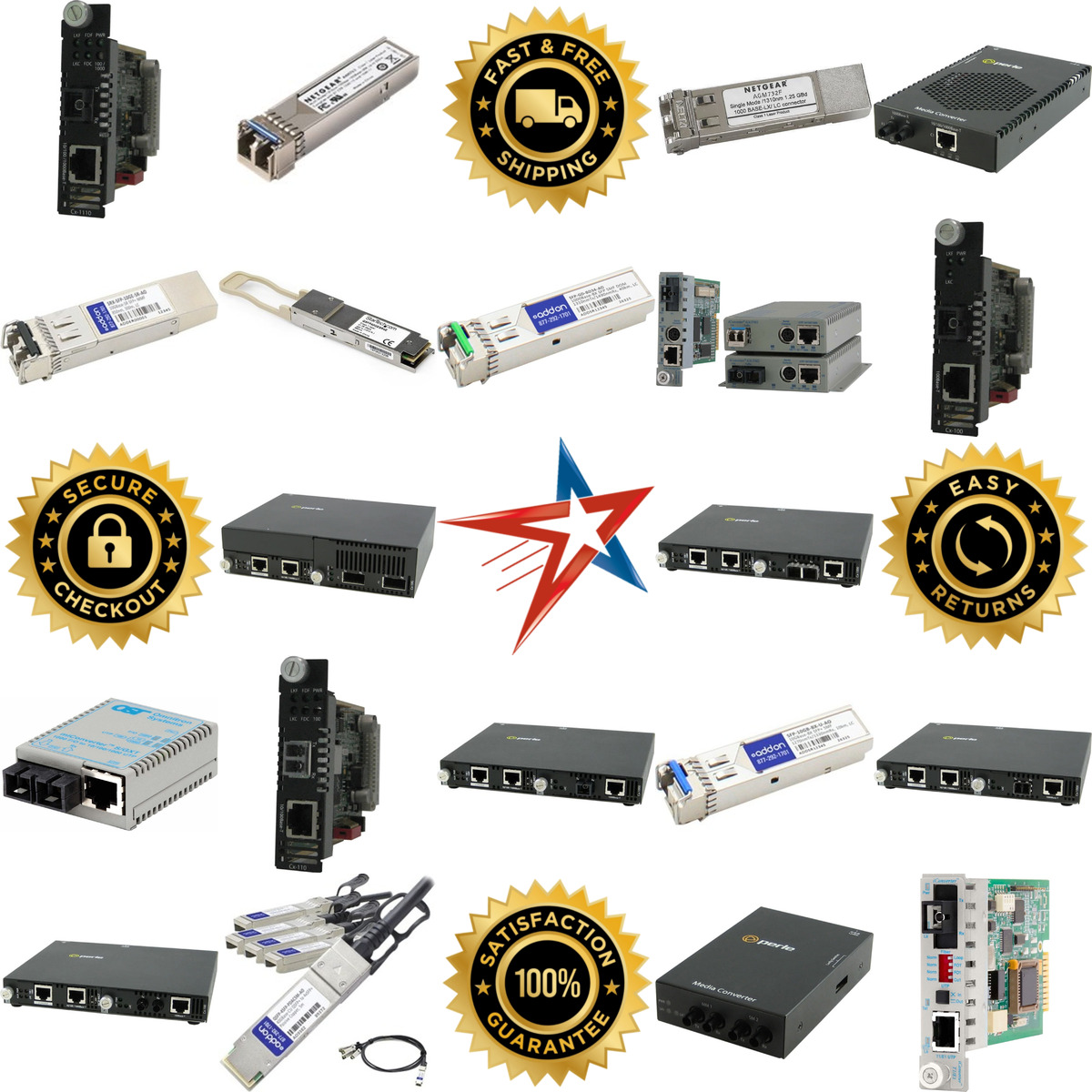 A selection of Networking Transceivers and Converters products on GoVets