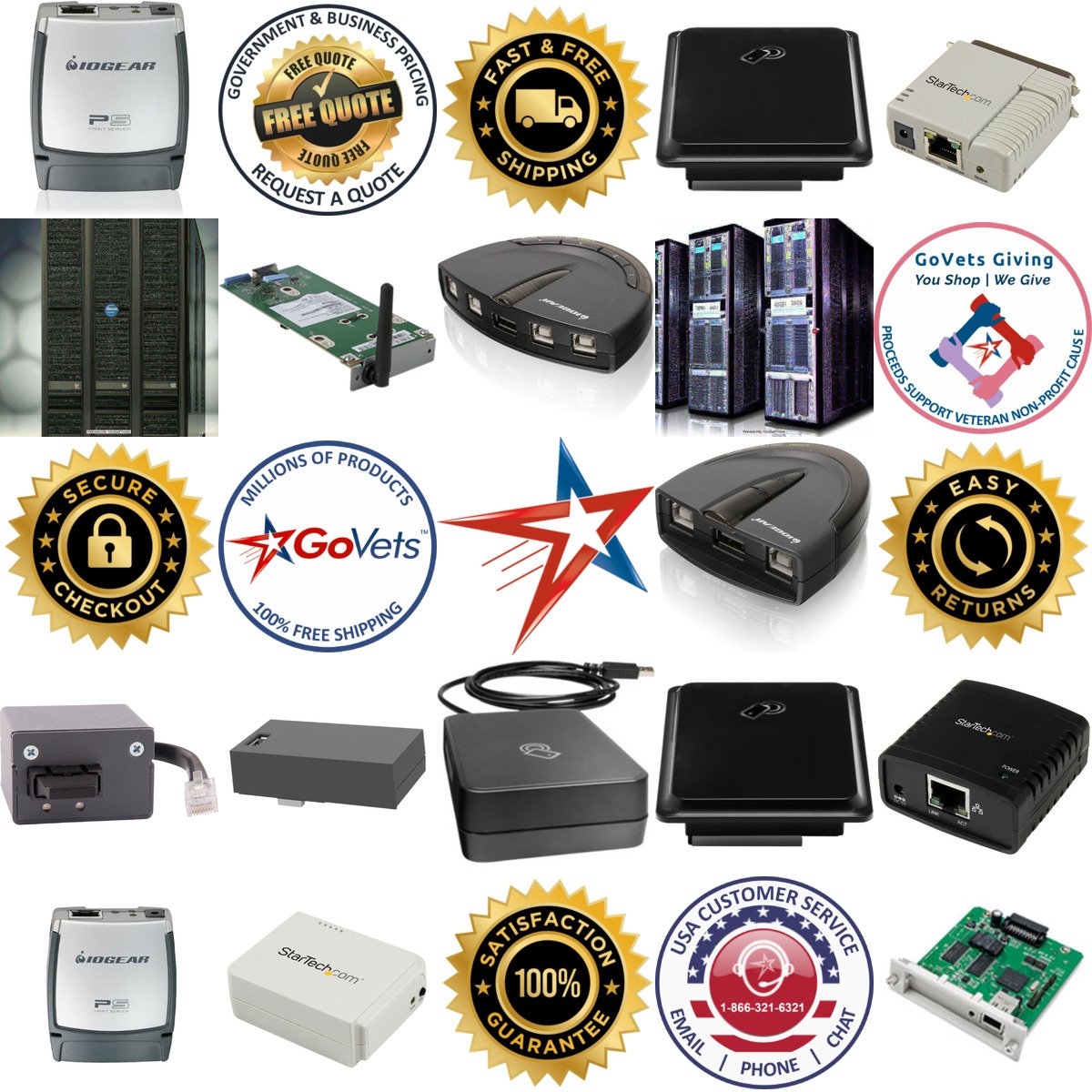 A selection of Print Servers products on GoVets