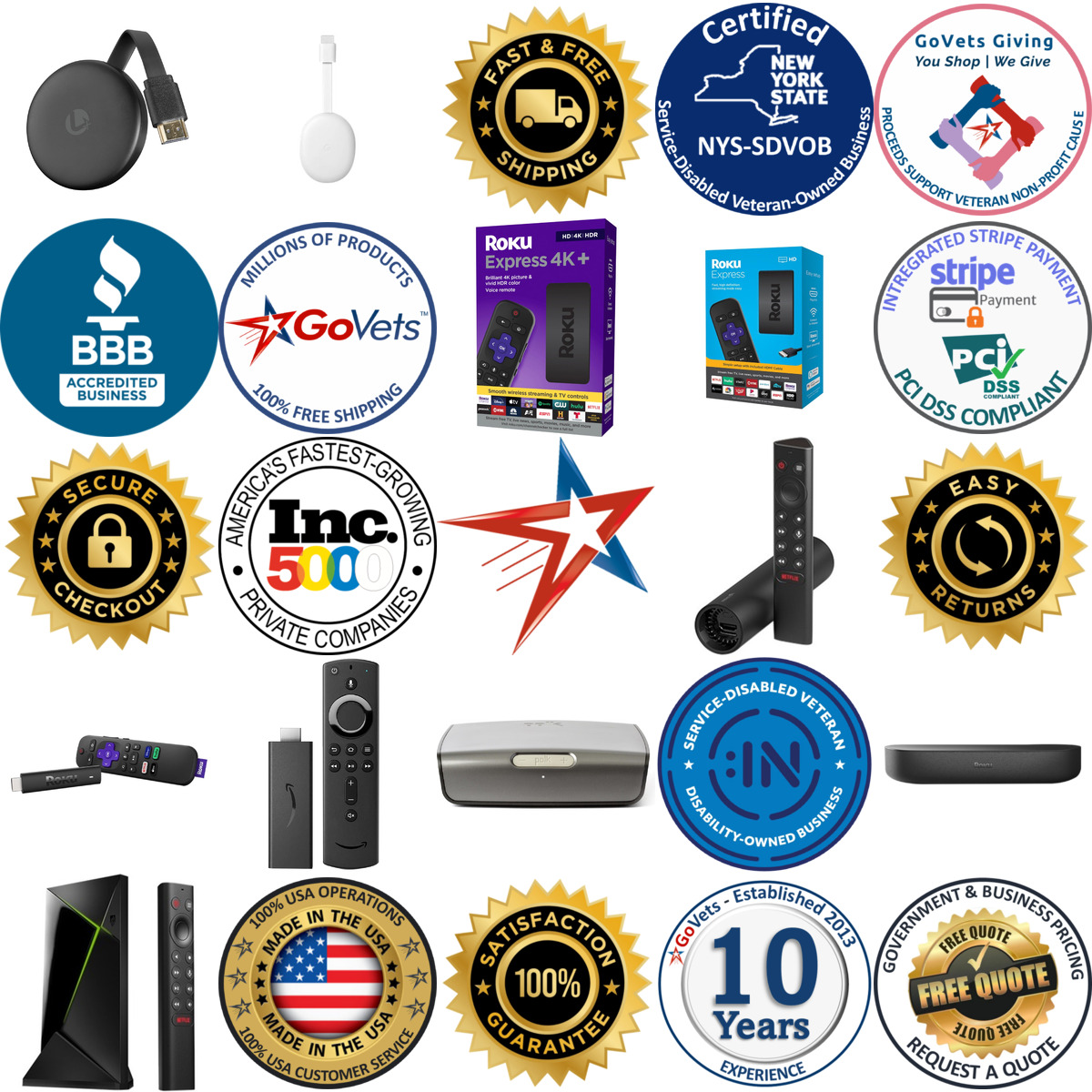 A selection of Media Streaming Devices products on GoVets