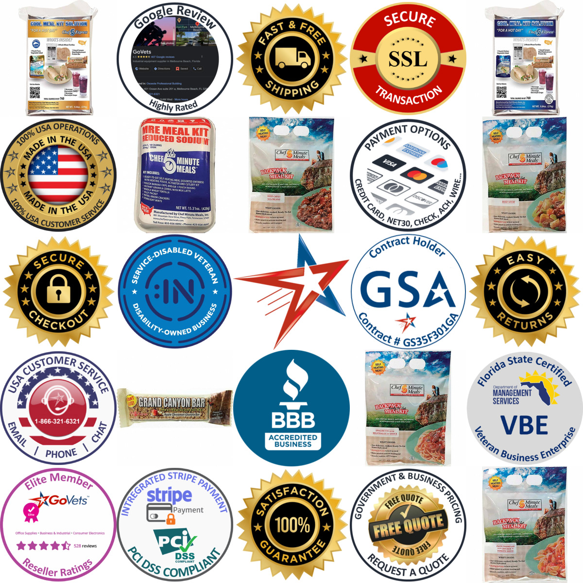 A selection of Ready to Eat Meals products on GoVets