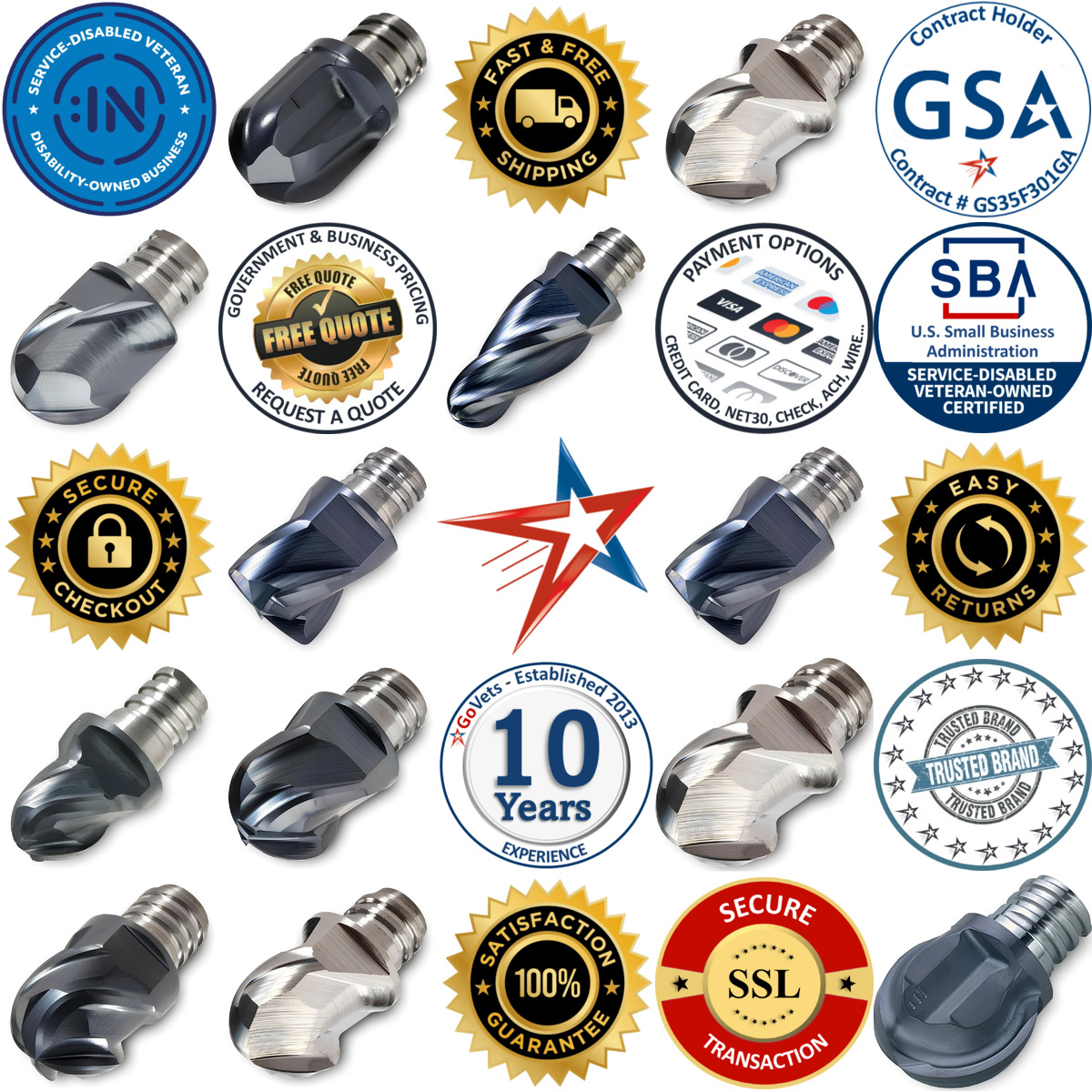 A selection of Ingersoll Cutting Tools products on GoVets