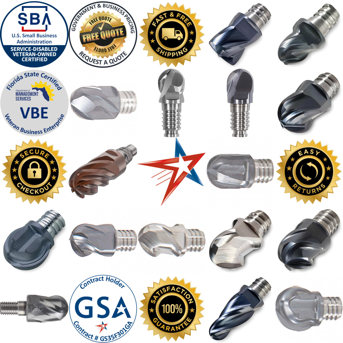 A selection of Ball End Mill Heads products on GoVets