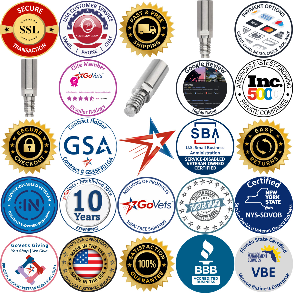 A selection of Kennametal products on GoVets