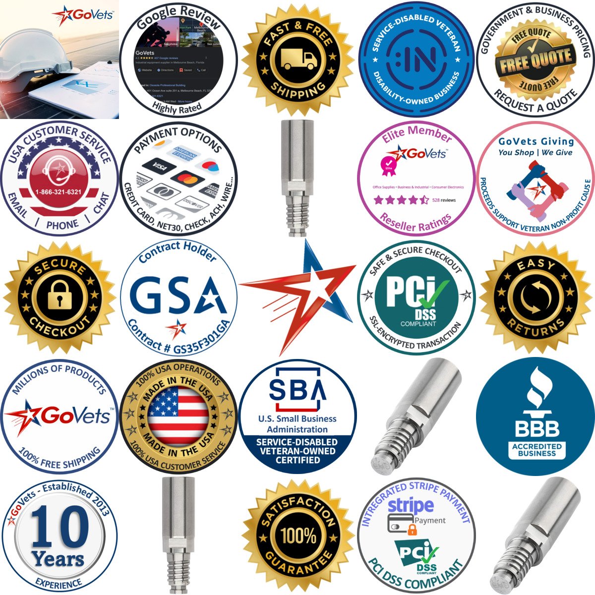 A selection of End Mill Head Blanks products on GoVets