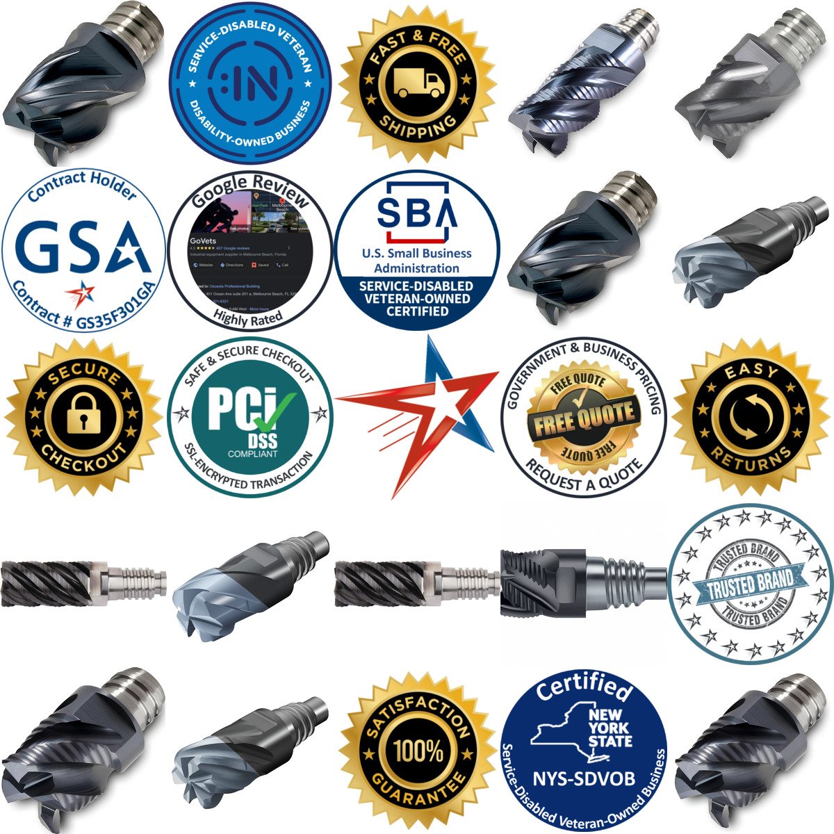 A selection of Roughing End Mill Heads products on GoVets