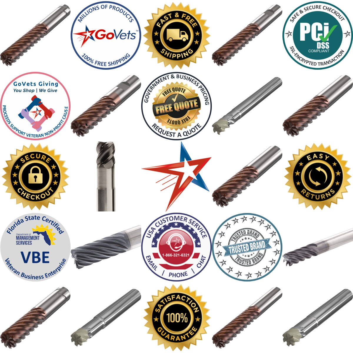 A selection of End Mill Holders and Adapters products on GoVets