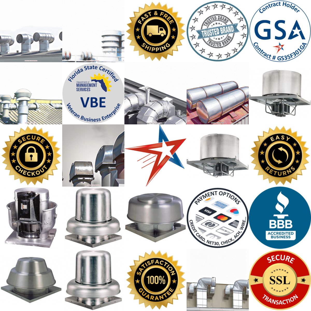 A selection of Roof Exhausters products on GoVets