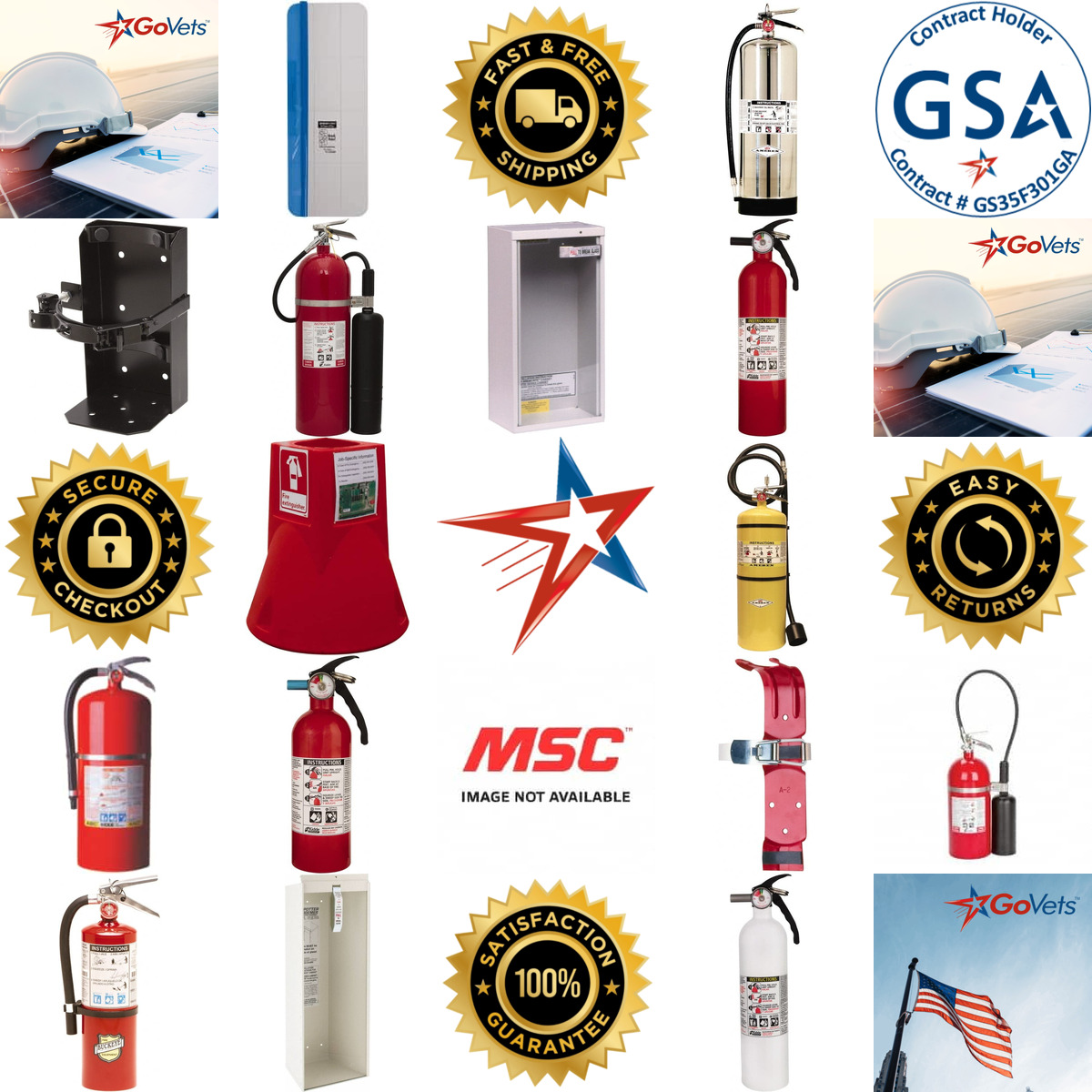 A selection of Fire Extinguishers and Accessories products on GoVets