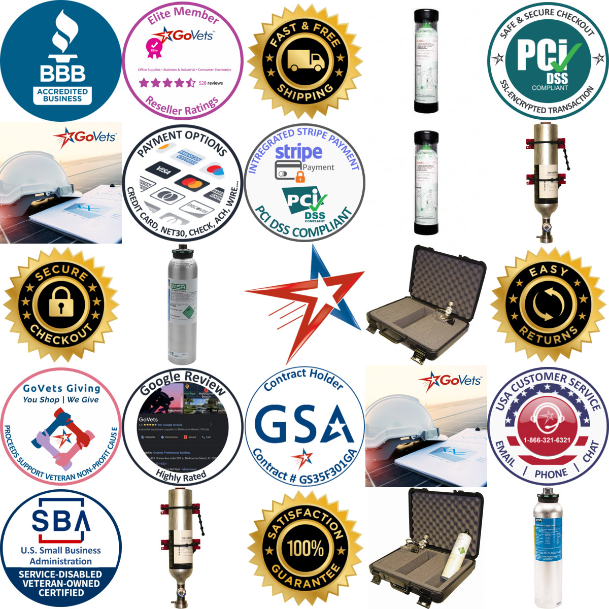 A selection of Calibration Gas and Equipment products on GoVets