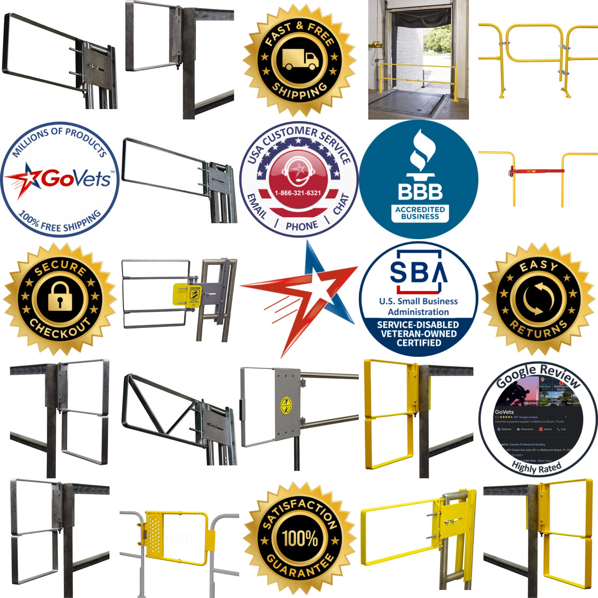 A selection of Rail Safety Gates products on GoVets