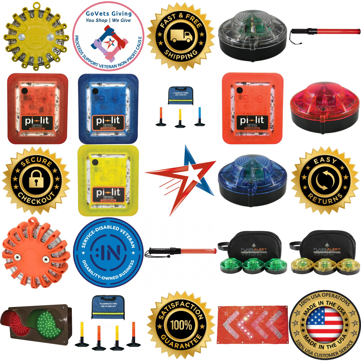 A selection of Road Safety Lights and Flares products on GoVets