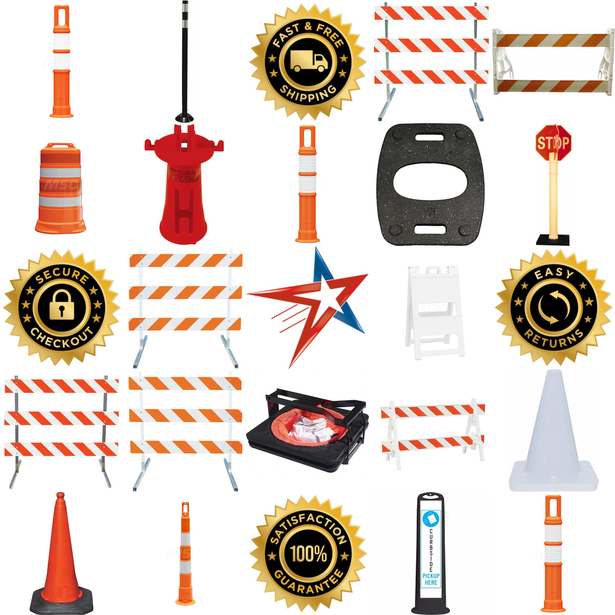 A selection of Traffic Cones and Barricades products on GoVets