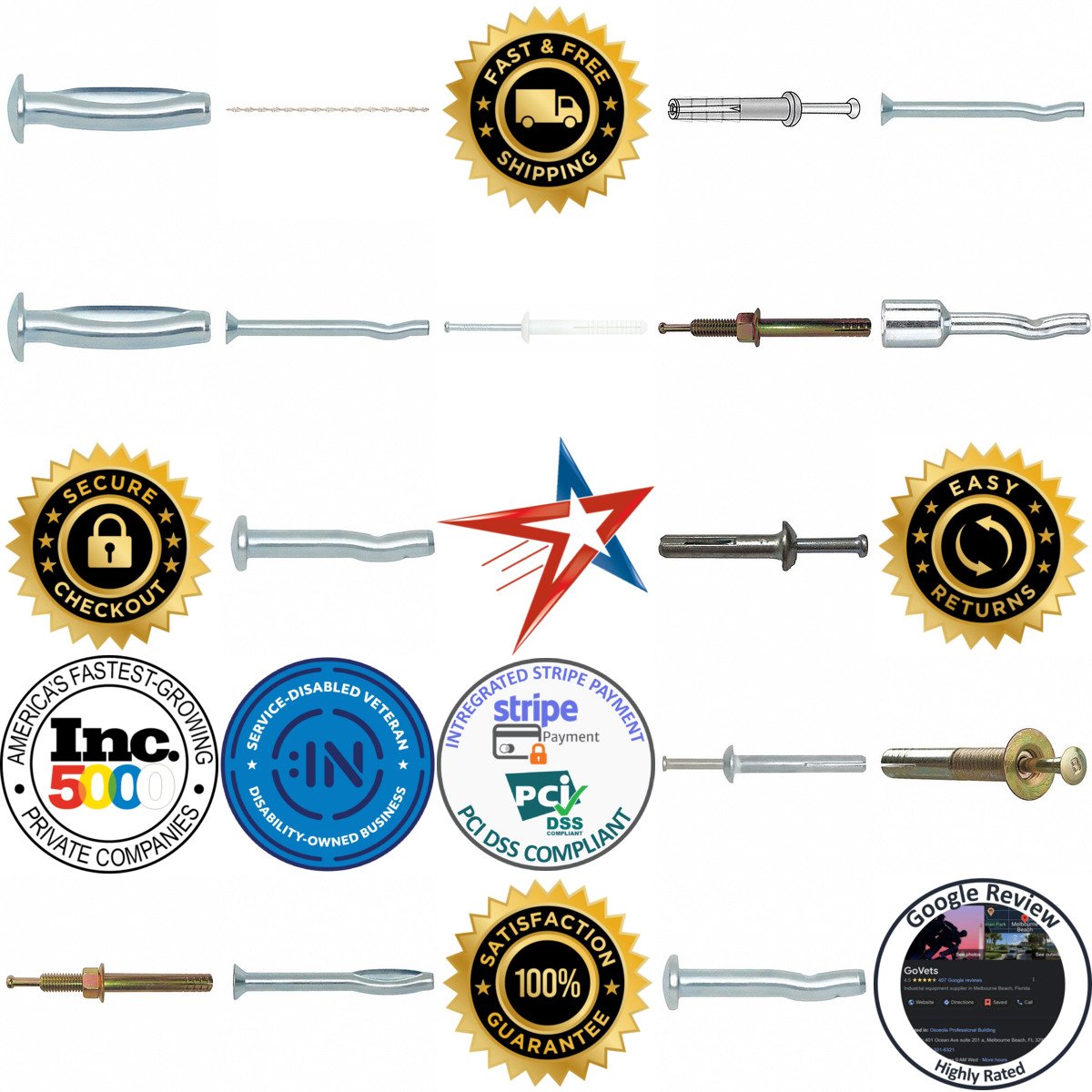 A selection of Drive Pin Anchors products on GoVets