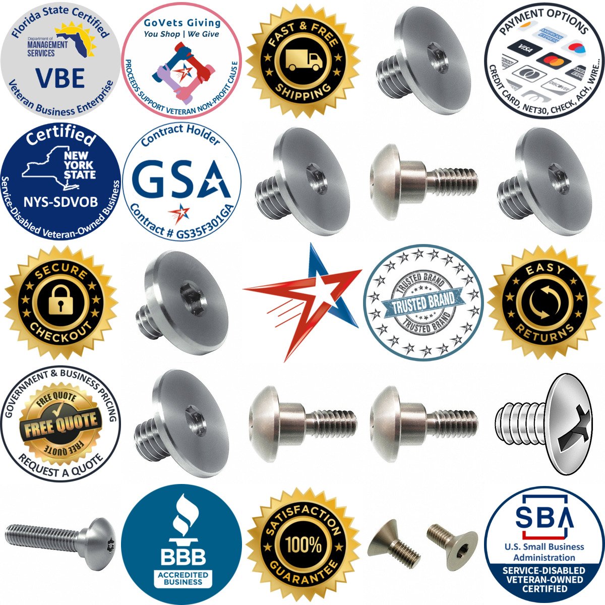 A selection of Binding Screws products on GoVets