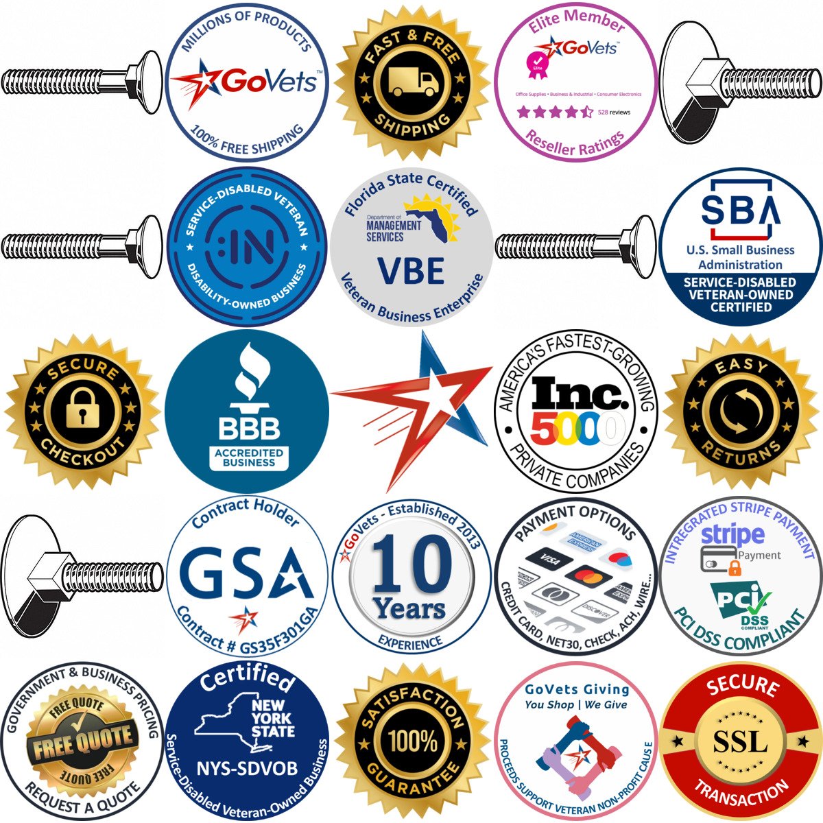 A selection of Elevator Bolts products on GoVets