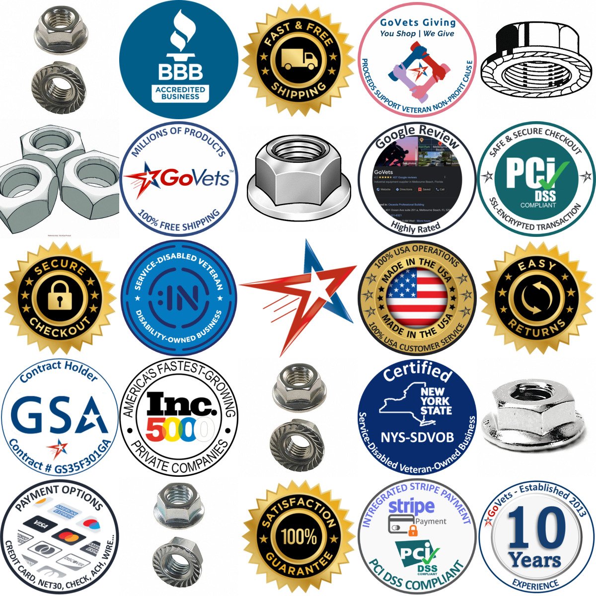 A selection of Serrated Flange Lock Nuts products on GoVets