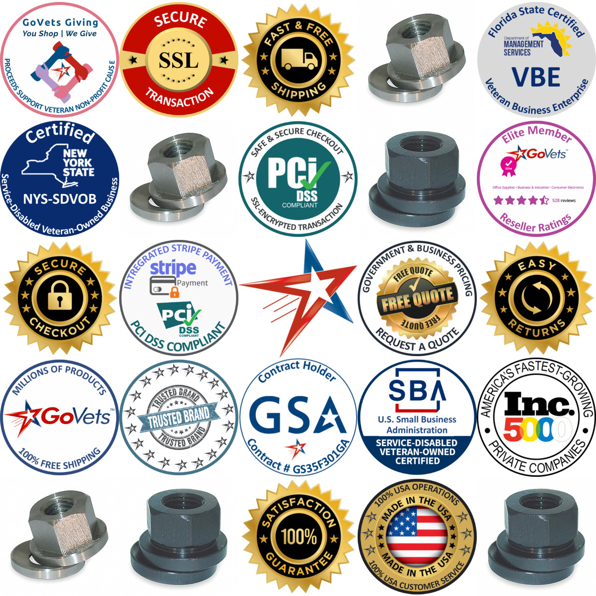 A selection of Spherical Flange Nuts products on GoVets