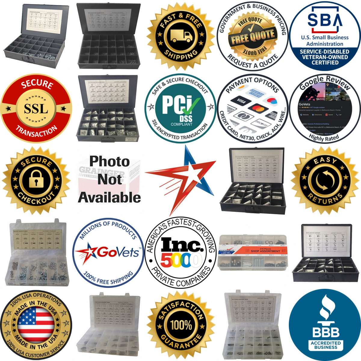 A selection of Fastener Assortments products on GoVets