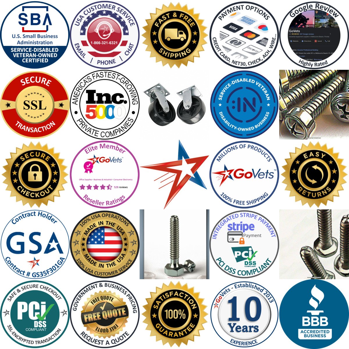 A selection of Swivel Head Screws products on GoVets