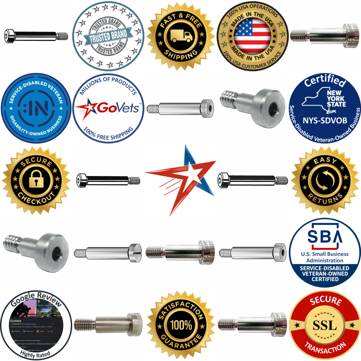 A selection of Shoulder Screws products on GoVets