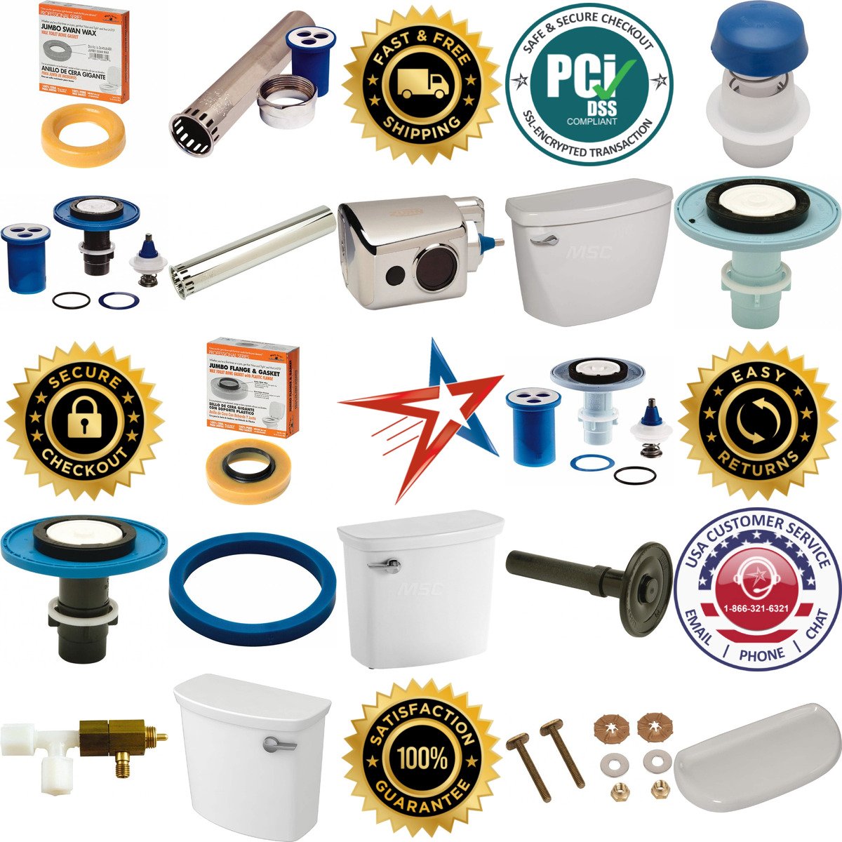 A selection of Toilet Repair Kits and Parts products on GoVets