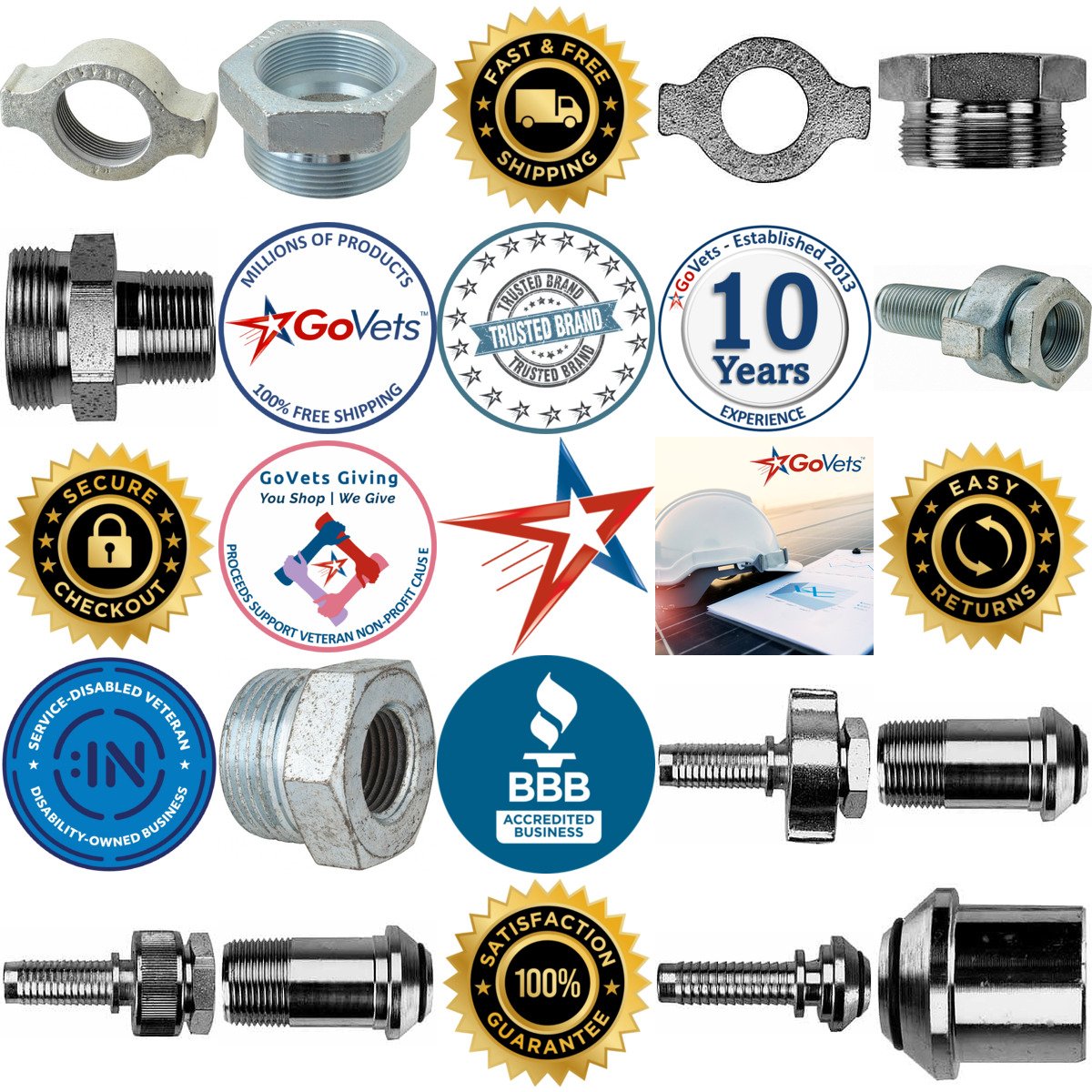 A selection of Ground Joint Hose Couplings products on GoVets