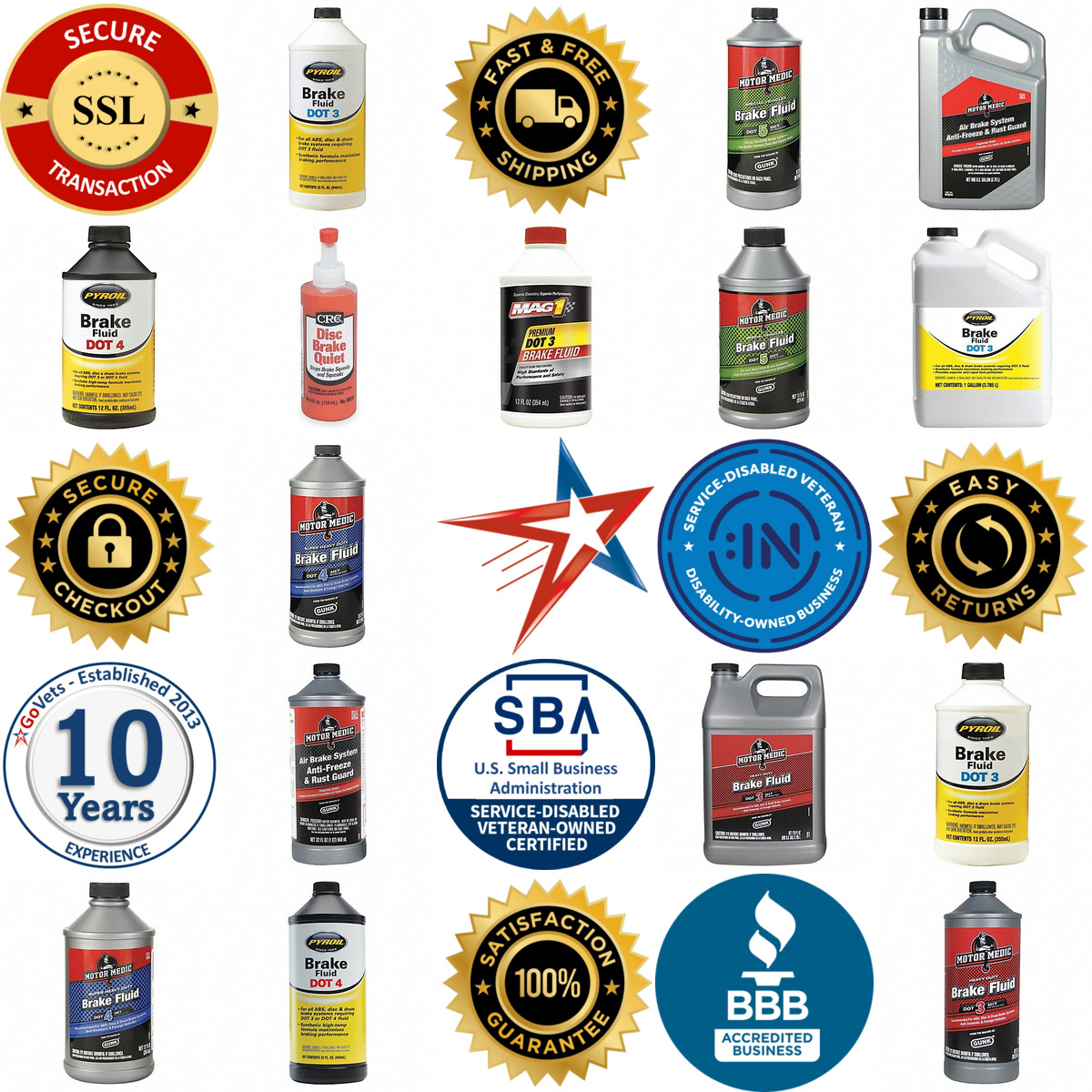 A selection of Brake Fluid products on GoVets